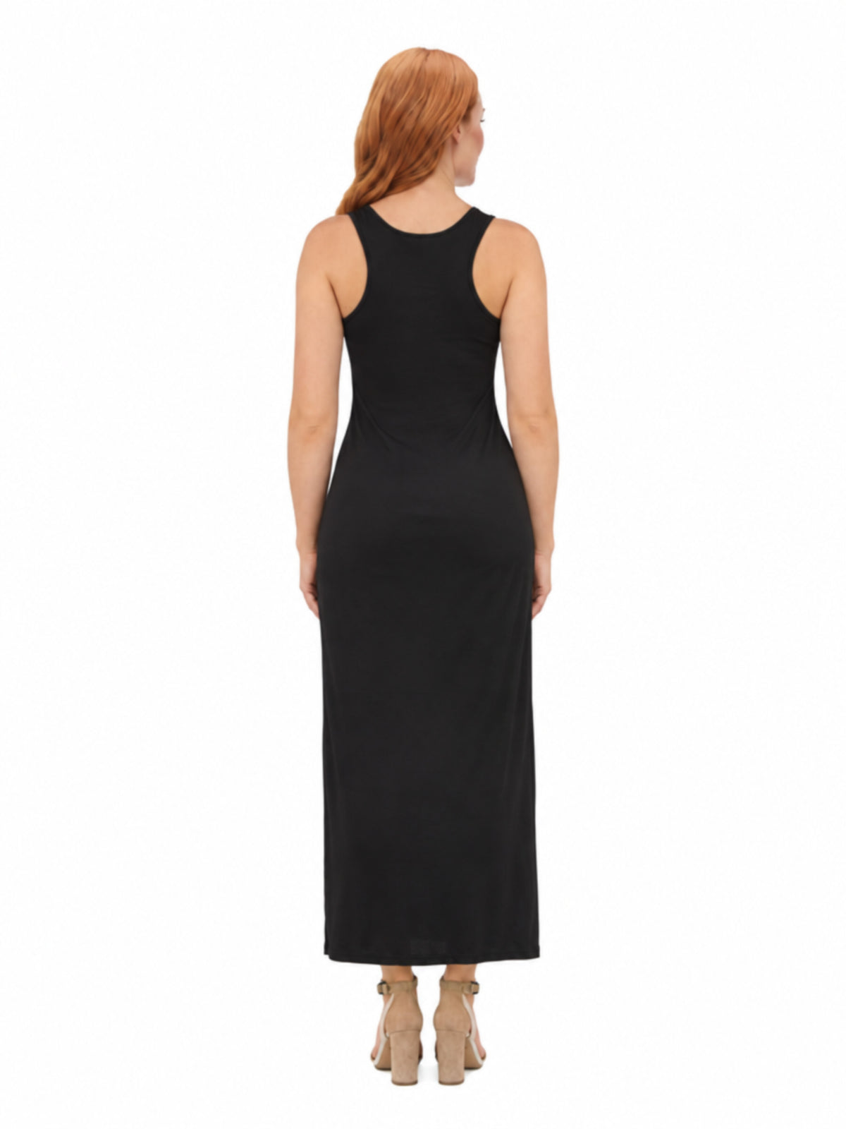 24seven Comfort Essential Maternity Scoop Neck Sleeveless Racerback Maxi Dress
