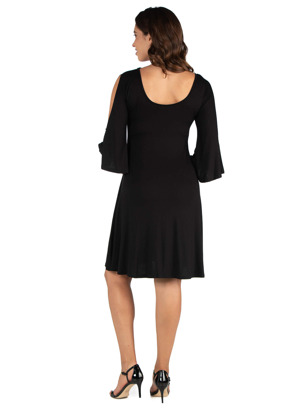 24seven Comfort Essential Maternity Knee Length Cold Shoulder Dress