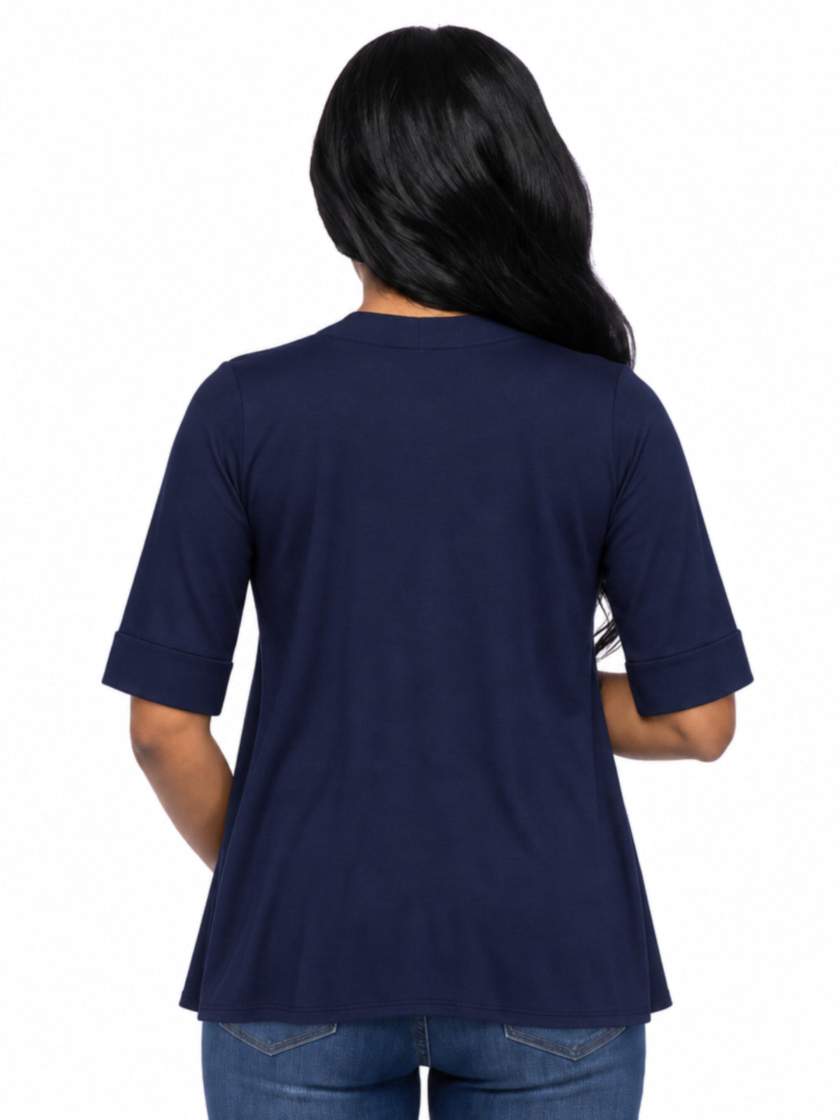 24seven Comfort Basic Maternity Open Front Elbow Sleeve Long Fit Jacket