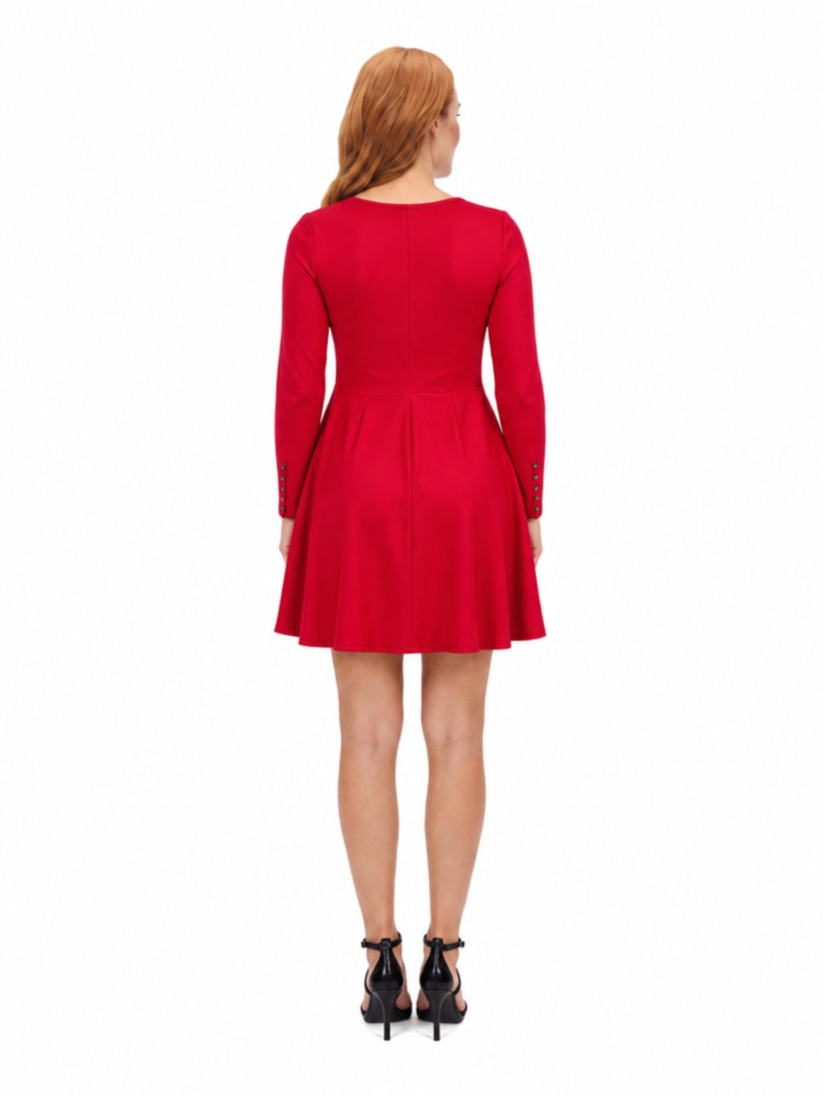 24seven Comfort Essential Maternity Scoop Neck Long Sleeve Knee Length Skater Dress