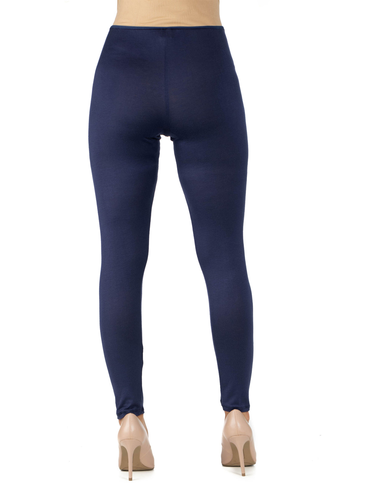 24seven Comfort Basic Maternity Fitted Ankle Length Elastic Waist Comfortable Stretch Leggings