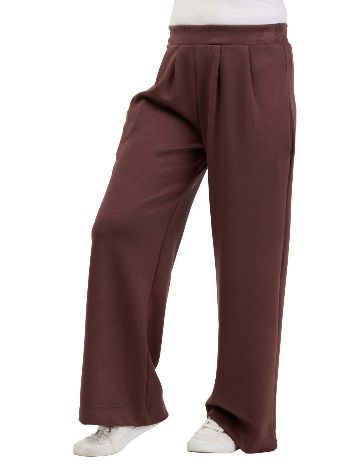 24seven Comfort Essential Womens Soft Stretch Wide Leg Pocket Pant