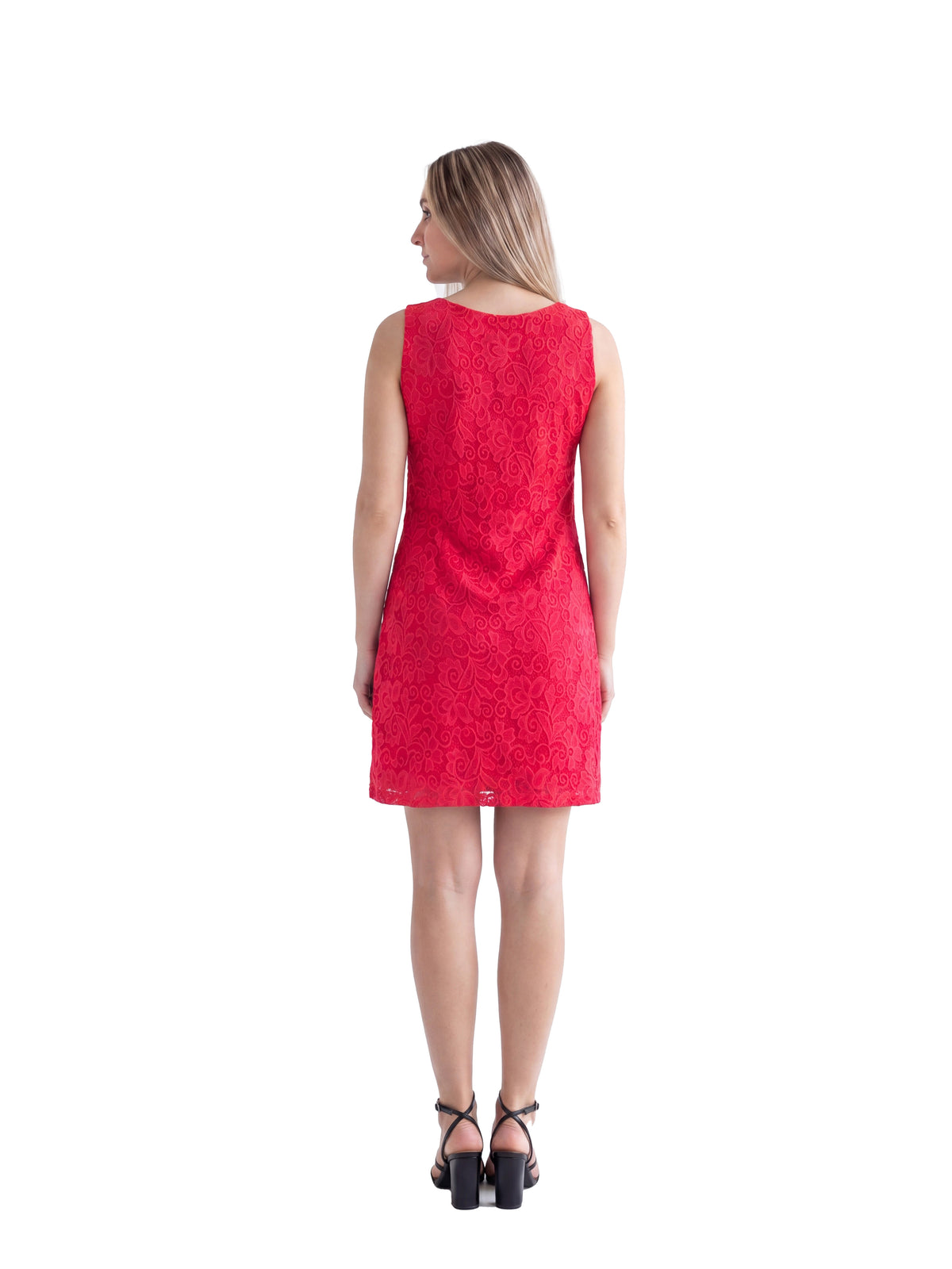 24seven Comfort Elevate Maternity Lace Sleeveless Boat Neck Mini Shift Dress