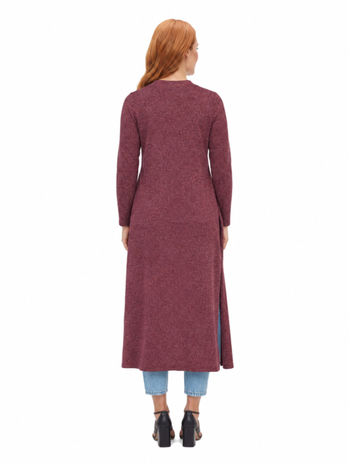 24seven Comfort Essential Maternity Open Front Long Knit Jacket