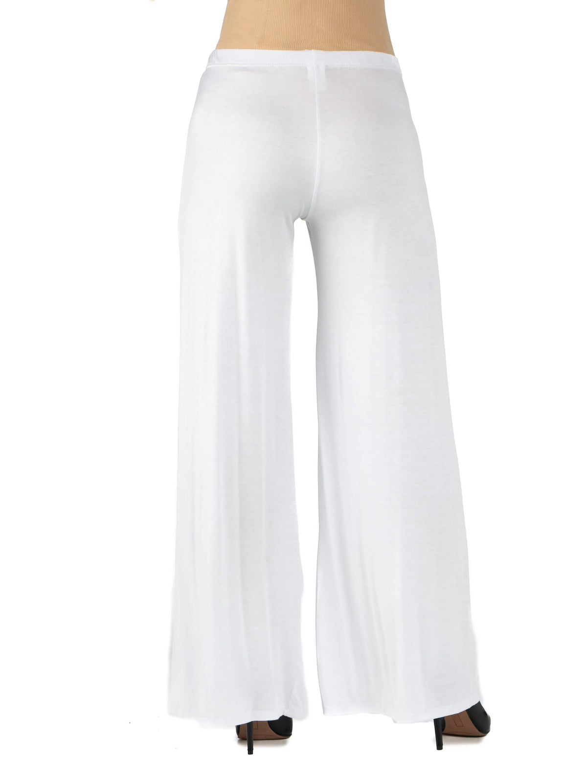 24seven Comfort Basic Maternity Elastic Waist Flared Leg Loose Fit Palazzo Pants