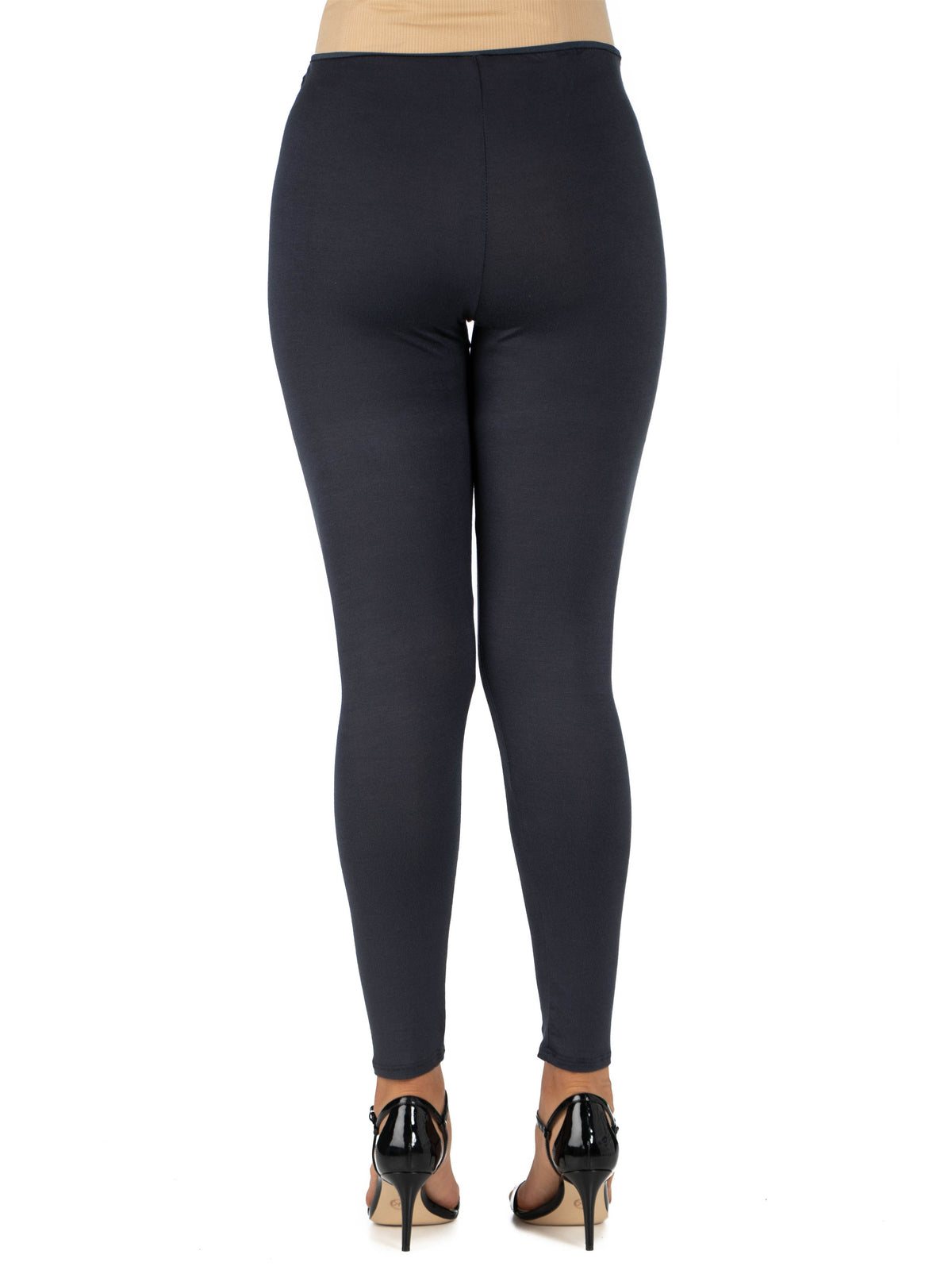 24seven Comfort Basic Maternity Fitted Ankle Length Elastic Waist Comfortable Stretch Leggings