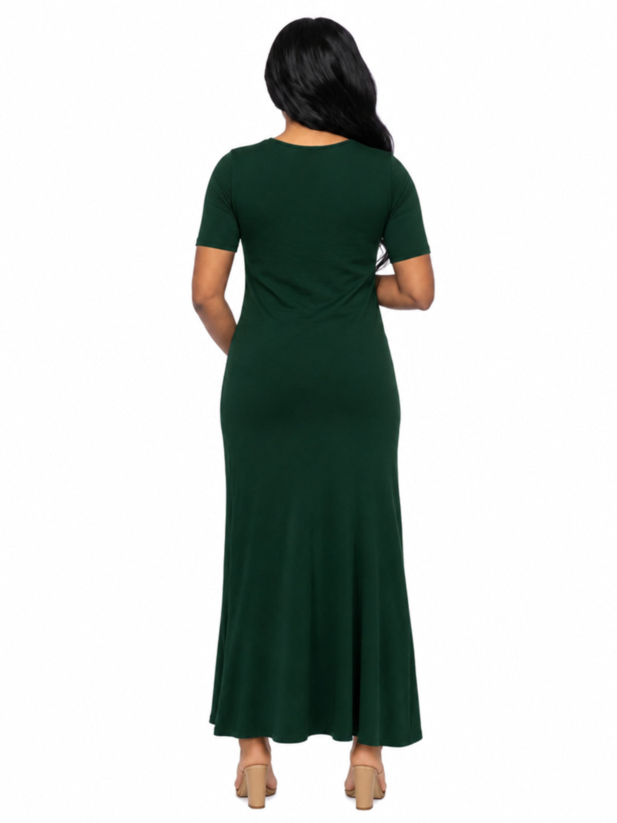 24seven Comfort Essential Maternity Scoop Neck A Line Maxi Dress