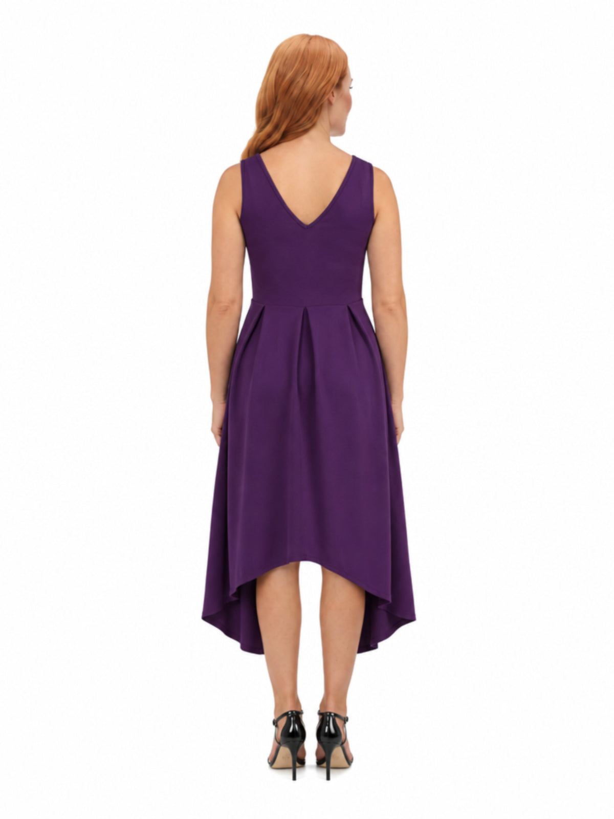 24seven Comfort Elevate Maternity Sleeveless Fit N Flare High Low Dress