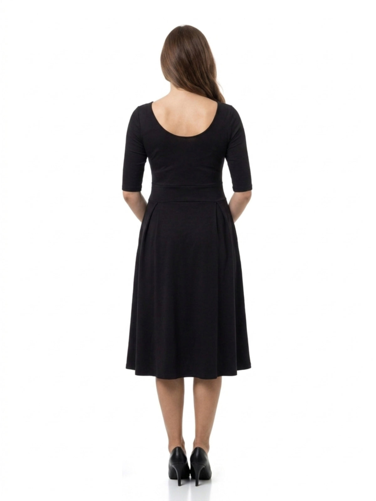 24seven Comfort Essential Maternity Elegant Three-Quarter Sleeve Dress