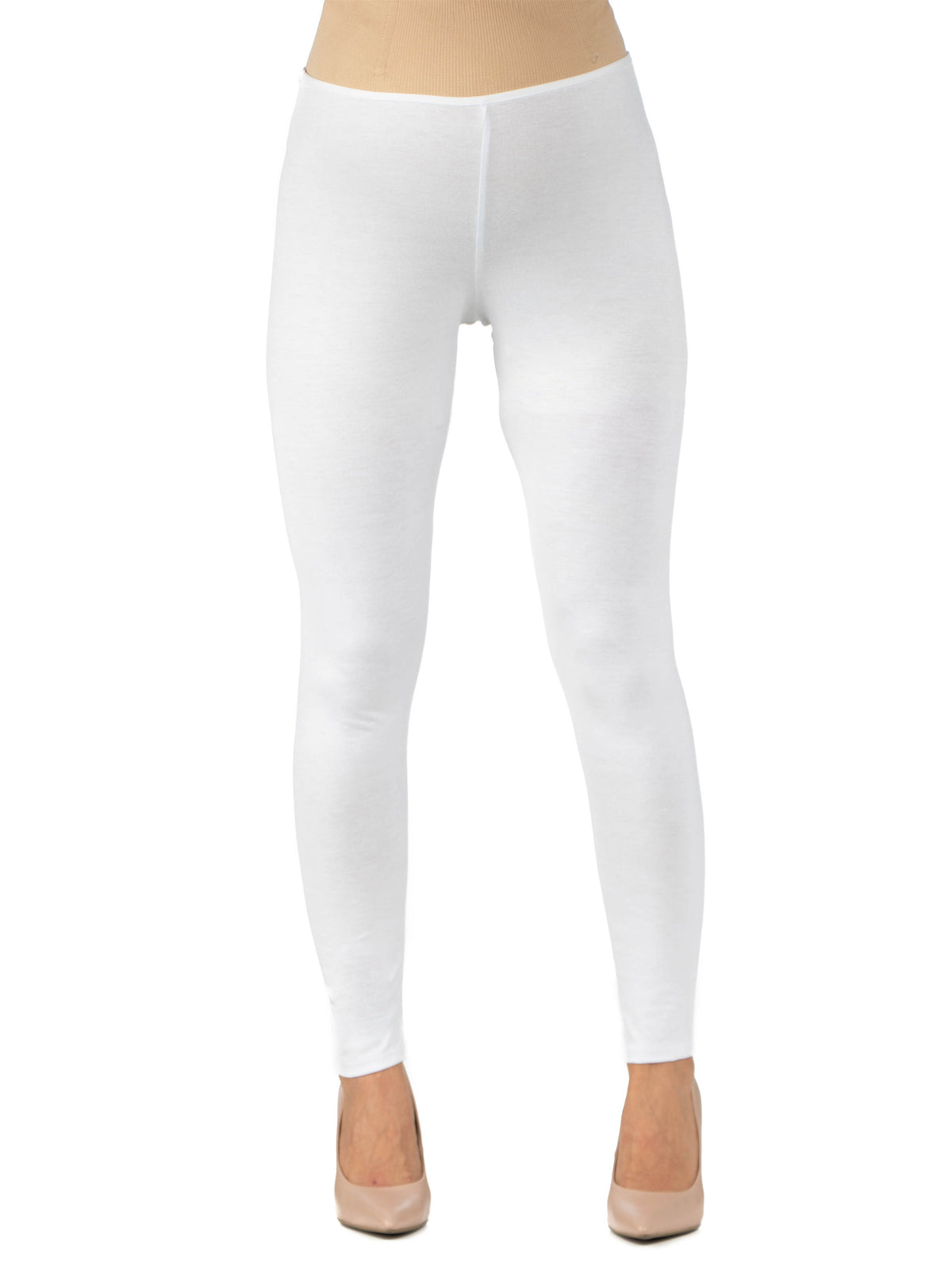24seven Comfort Basic Maternity Fitted Ankle Length Elastic Waist Comfortable Stretch Leggings