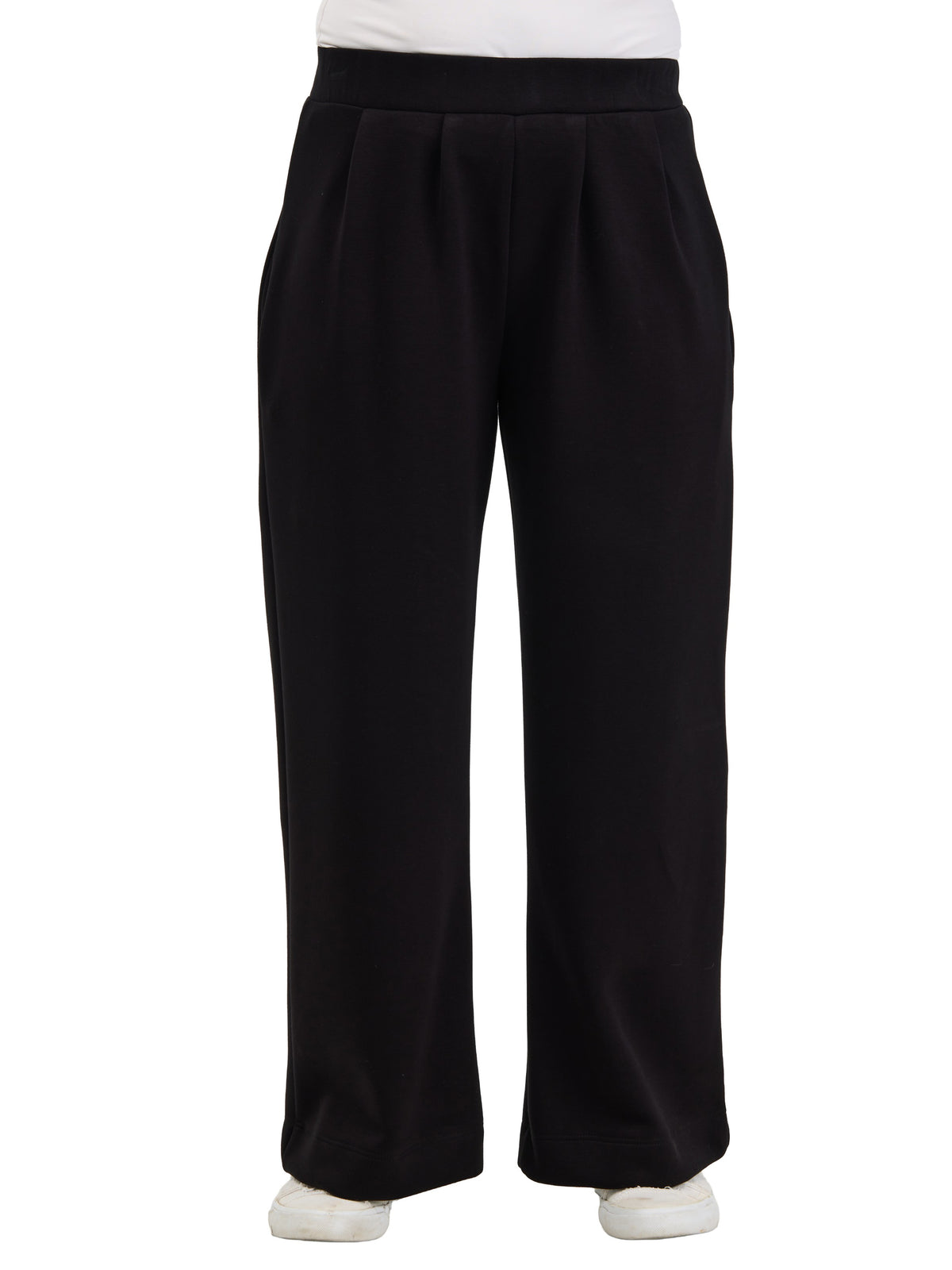 24seven Comfort Essential Womens Soft Stretch Wide Leg Pocket Pant