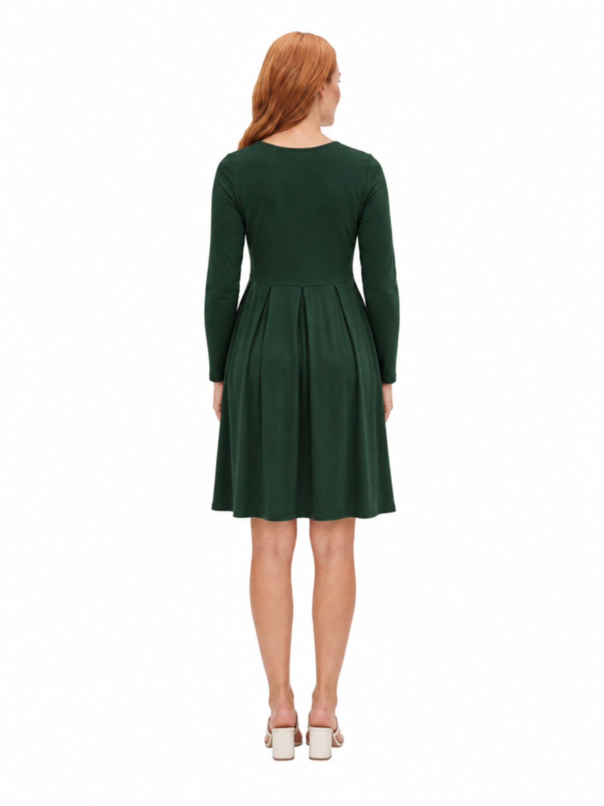 24seven Comfort Essential Maternity Midi Length Fit N Flare Pocket Dress