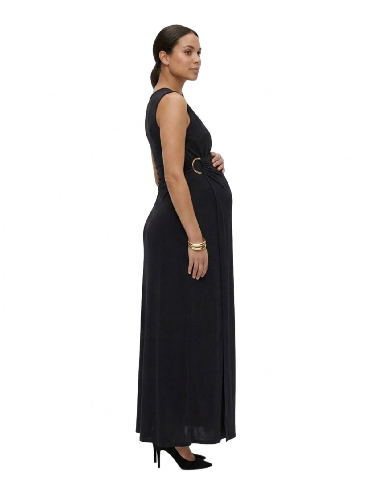 24seven Comfort Elevate Maternity V-Neck Wrap Maxi Dress