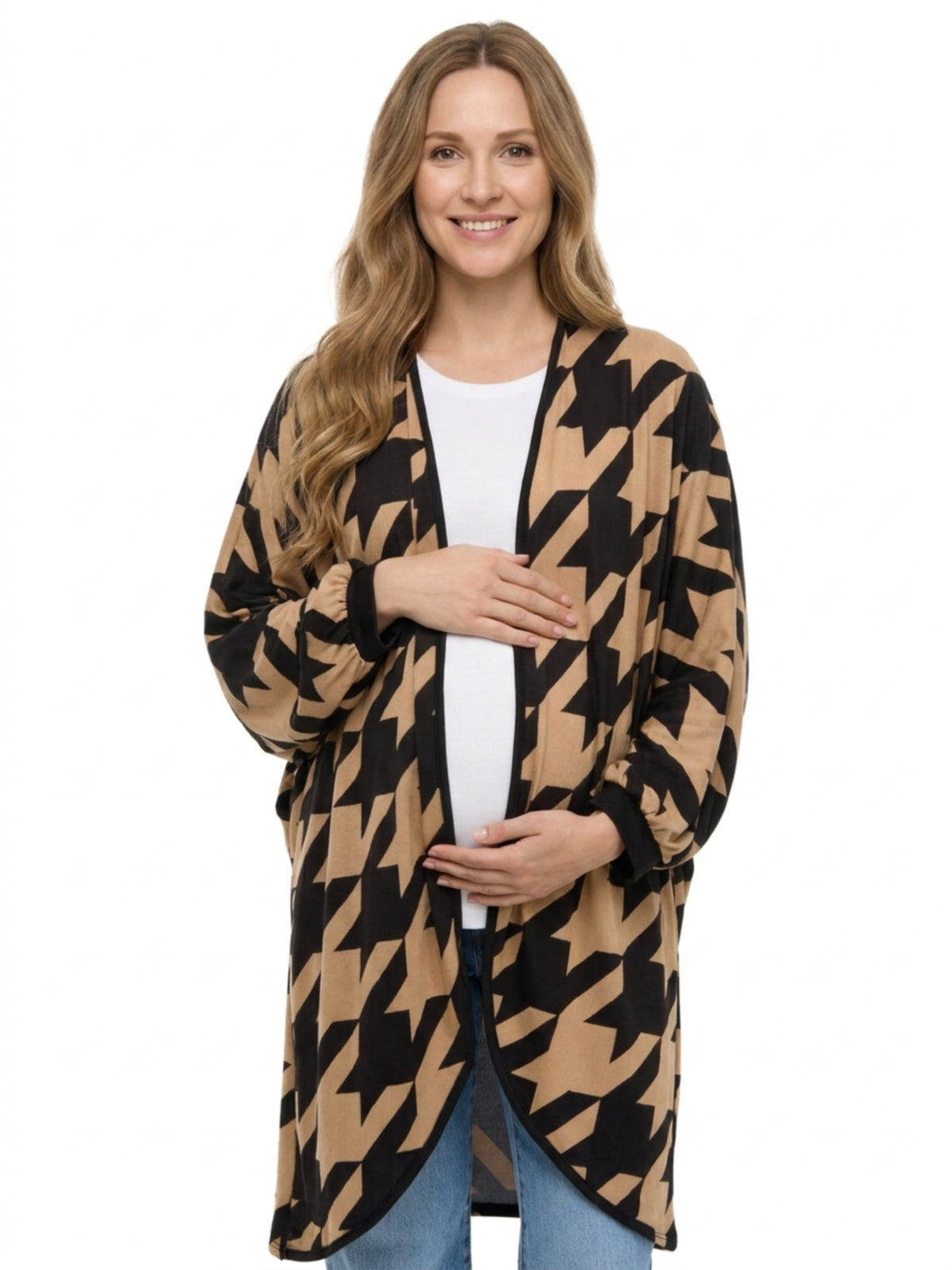 24seven Comfort Essential Maternity Soft Stretch Open Front Jacket