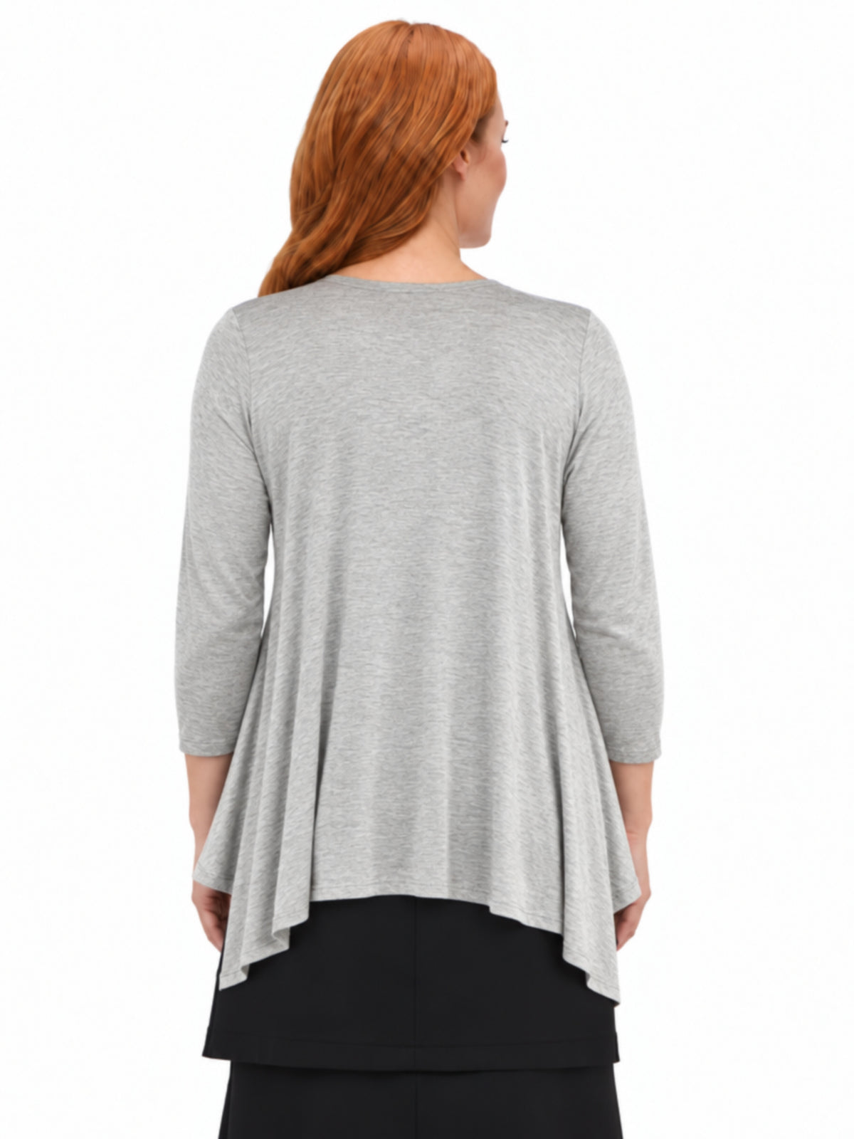 24seven Comfort Basic Maternity Elbow Sleeve Open Front Cascading Shape Jacket