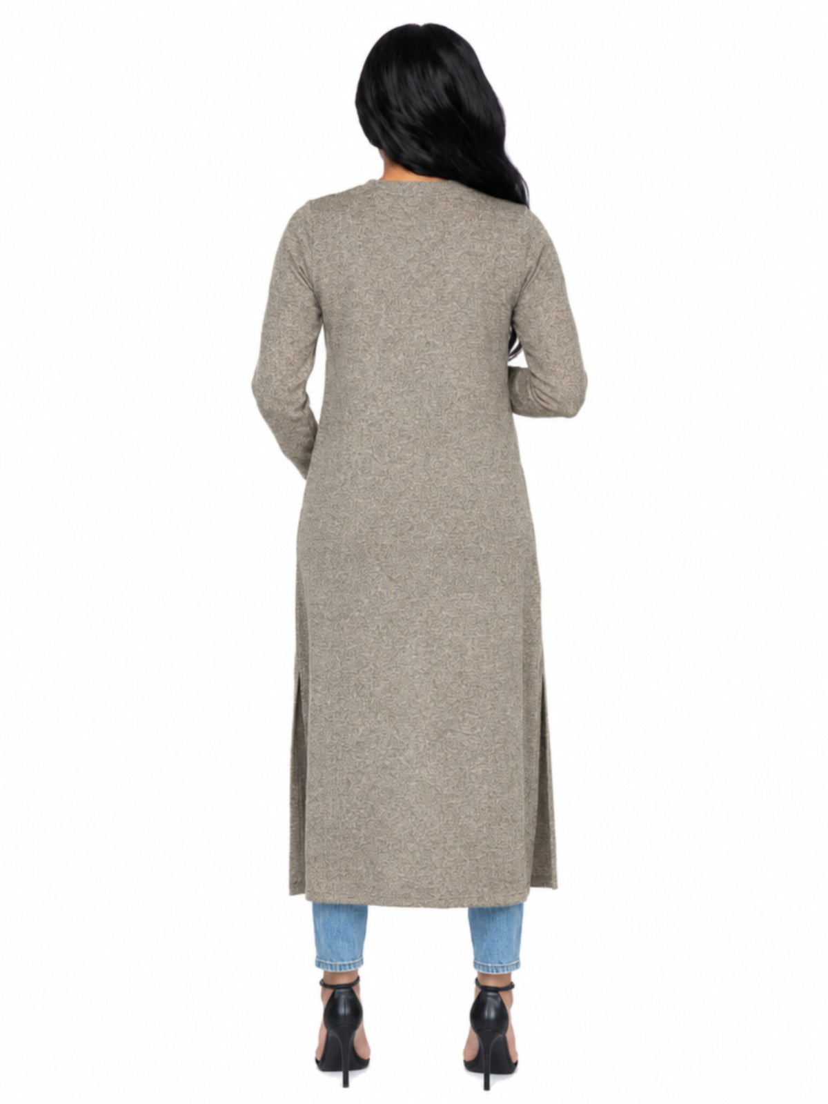 24seven Comfort Essential Maternity Open Front Long Knit Jacket
