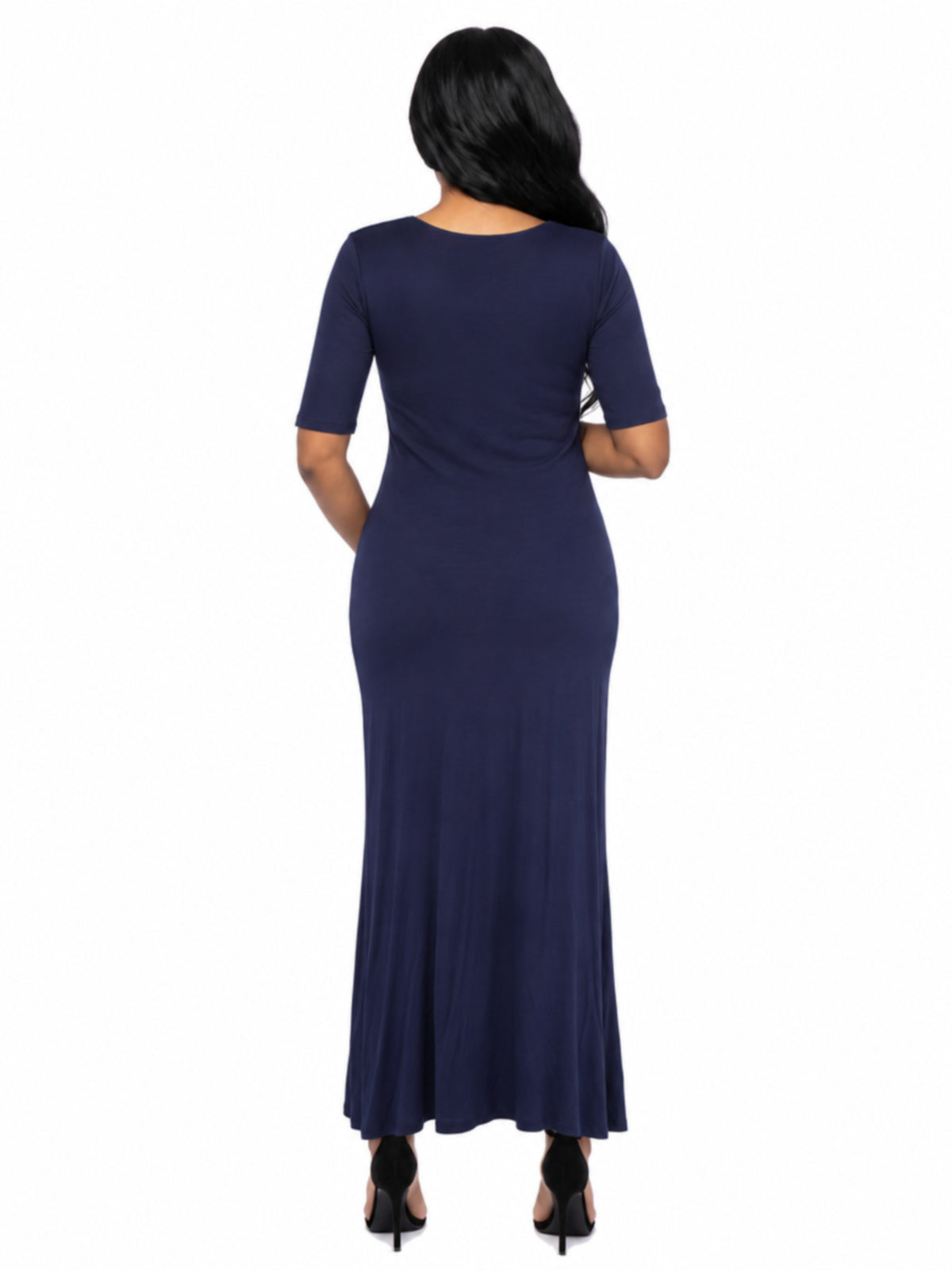 24seven Comfort Essential Maternity Scoop Neck A Line Maxi Dress