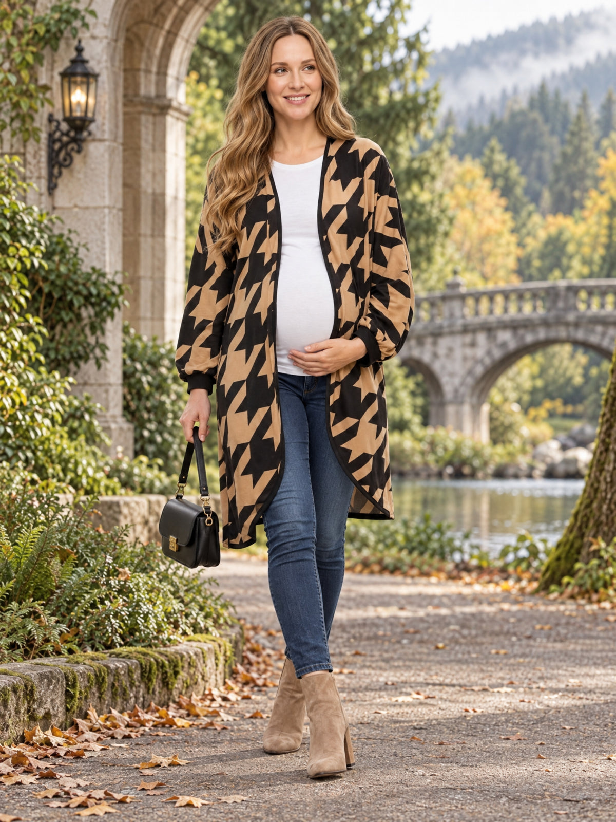 24seven Comfort Essential Maternity Soft Stretch Open Front Jacket