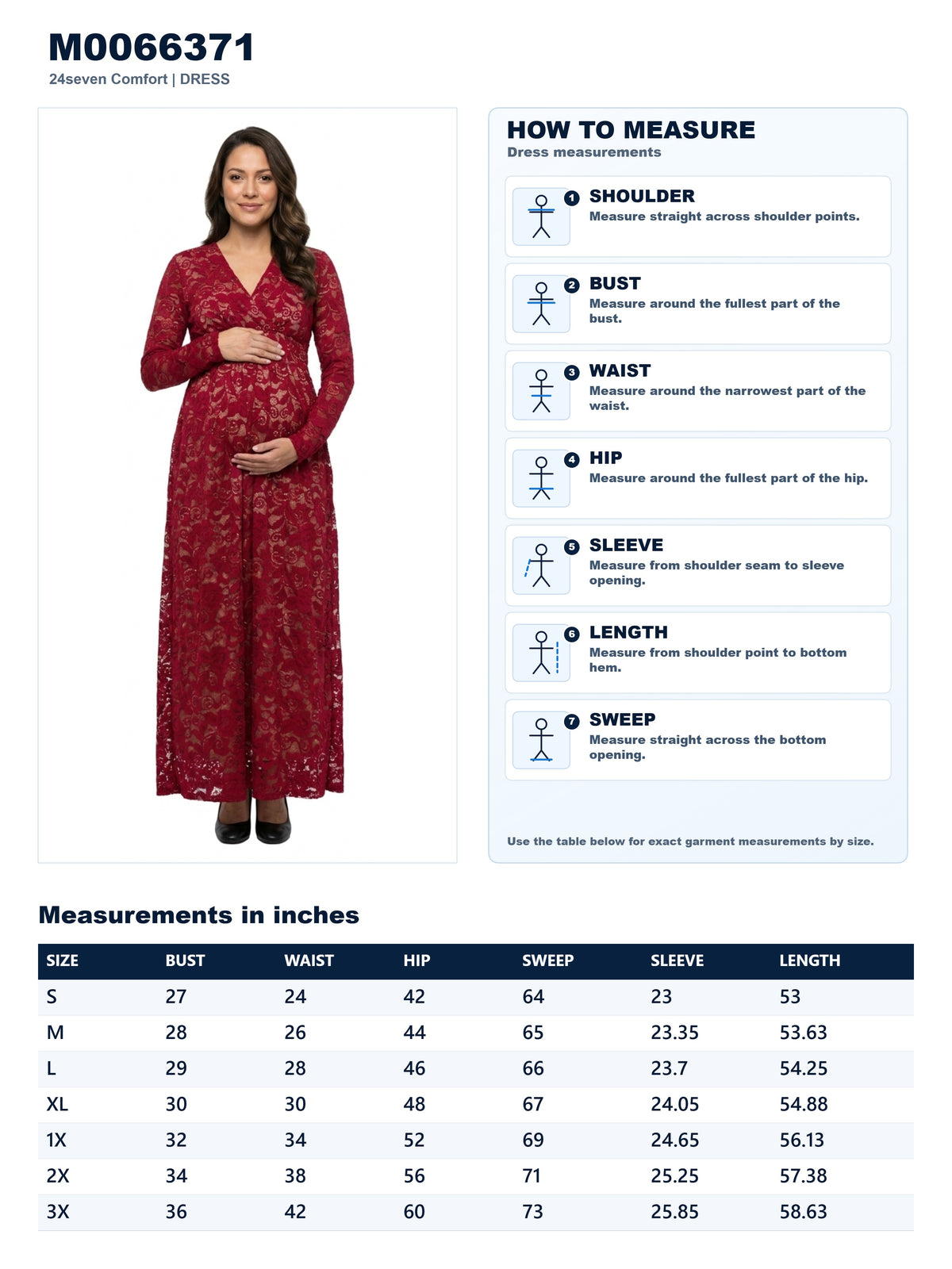 Garment measurements