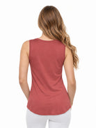 24seven Comfort Basic Maternity V Neck Sleeveless Round Hemline Tunic Tank Top