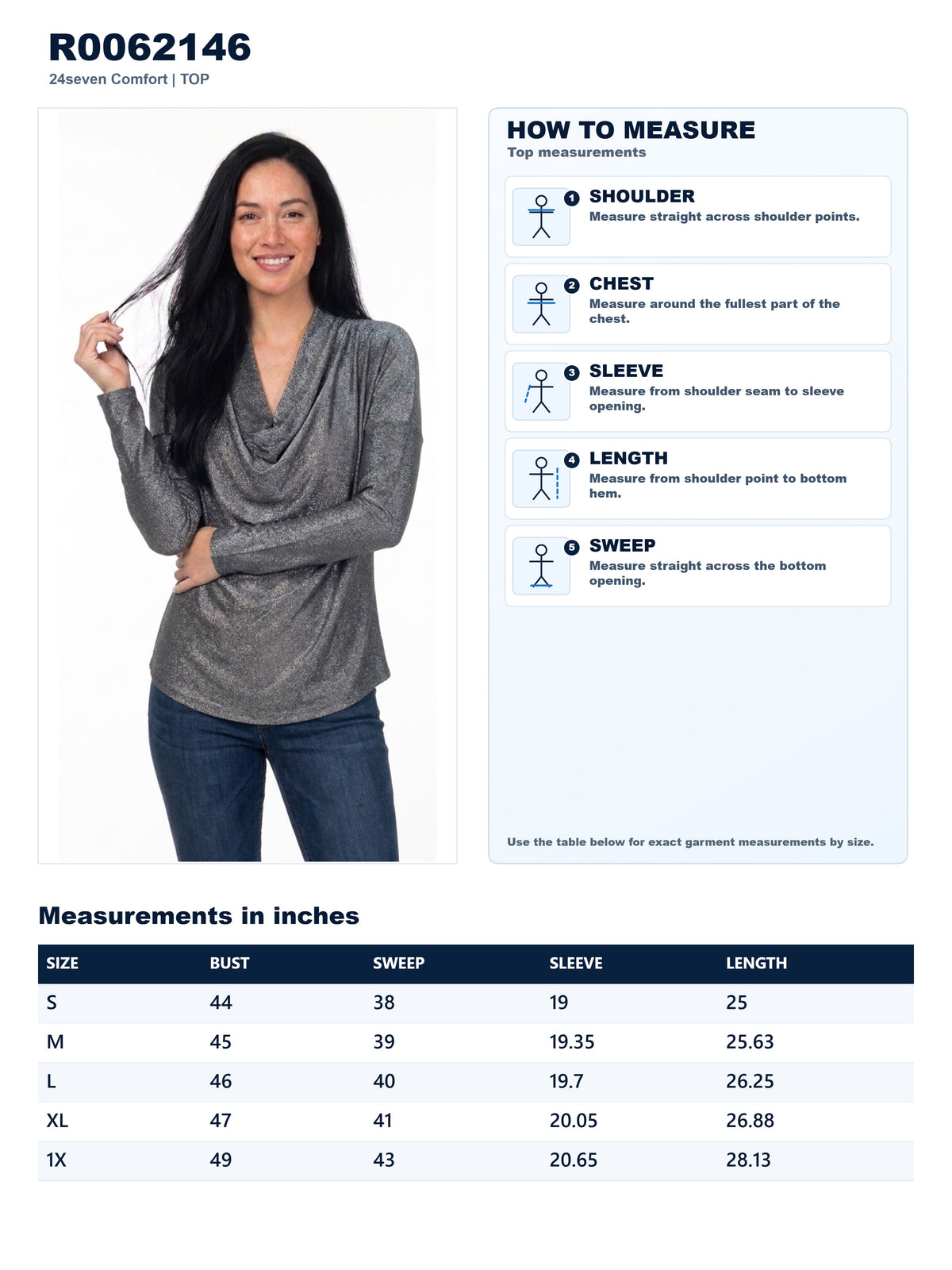 Garment measurements