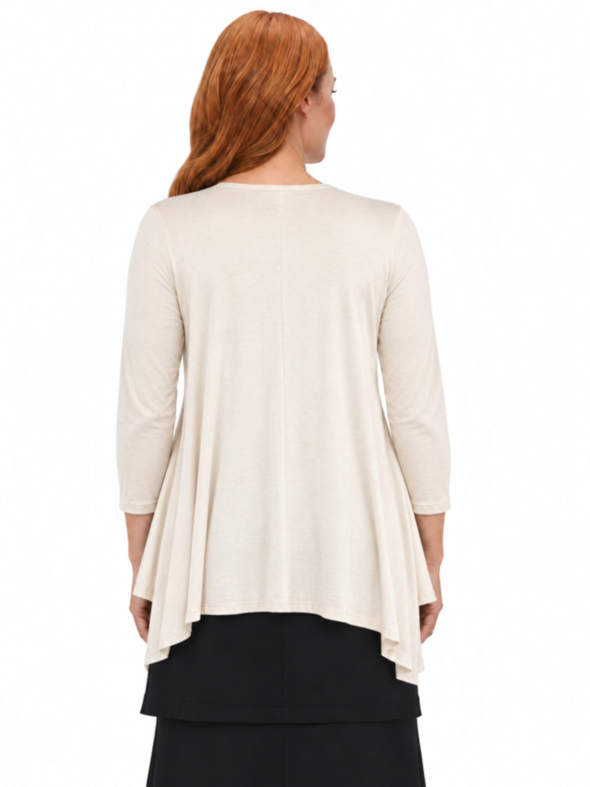 24seven Comfort Basic Maternity Elbow Sleeve Open Front Cascading Shape Jacket