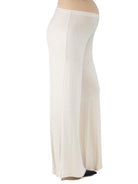 24seven Comfort Basic Maternity Elastic Waist Flared Leg Loose Fit Palazzo Pants