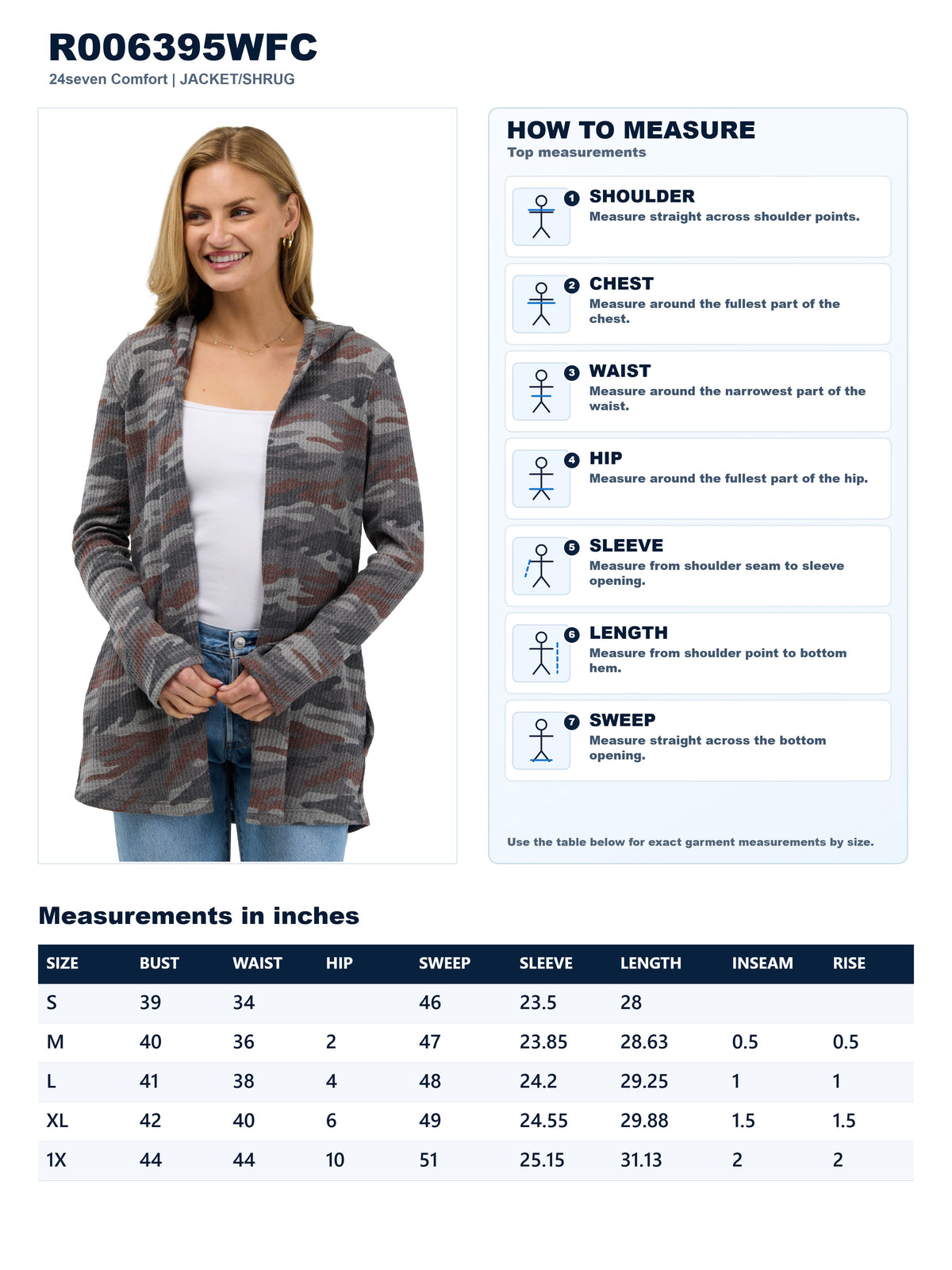 Garment measurements