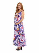 24seven Comfort Essential Maternity Butterfly Scoop Neck Sleeveless A Line Maxi Dress