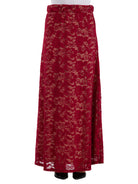 24seven Comfort Elevate Womens Elegant Lace Elastic Waist Maxi Skirt
