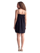 24seven Comfort Essential Maternity Square Neck Spaghetti Strap Smocked Pocket Mini Dress