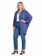 24seven Comfort Basic Curvy Soft Stretch Open Front Cardigan Jacket