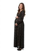 24seven Comfort Elevate Maternity Lace Wrap Maxi Dress