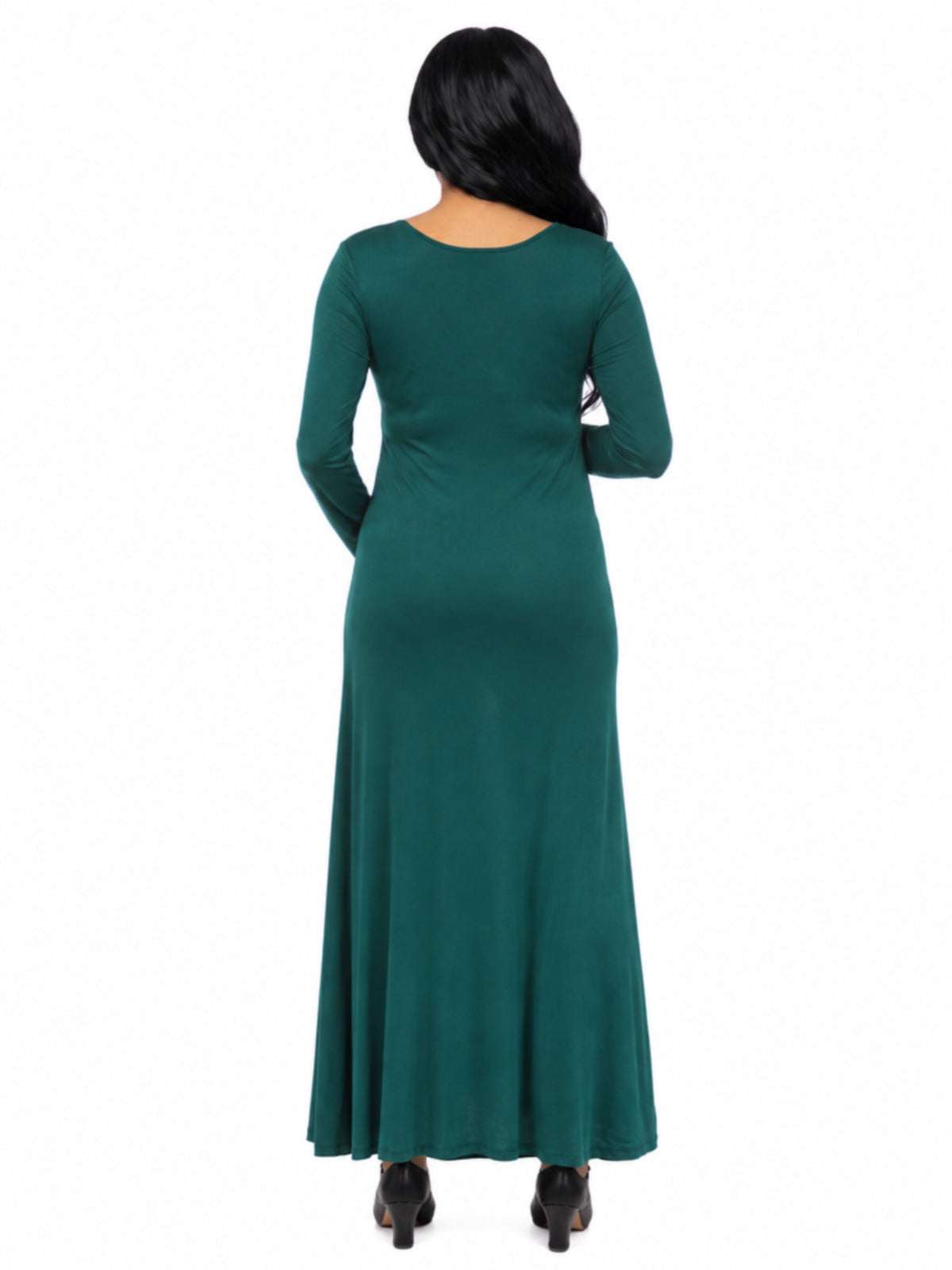 24seven Comfort Essential Maternity Scoop Neck Long Sleeve Maxi A Line Dress