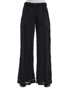 24seven Comfort Elevate Womens Lace  Elastic Waist Wide Leg Pants