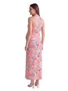 24seven Comfort Essential Maternity Paisley Scoop Neck Sleeveless Racerback Tank Maxi Dress