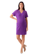 24seven Comfort Essential Maternity V Neck Loose Fit Short Sleeve Pocket T Shirt Dress