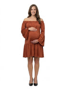 24seven Comfort Elevate Maternity Off the Shoulder Bell Sleeve Dress