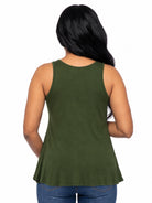 24seven Comfort Basic Maternity Scoop Neck Sleeveless Flared Tunic Tank Top