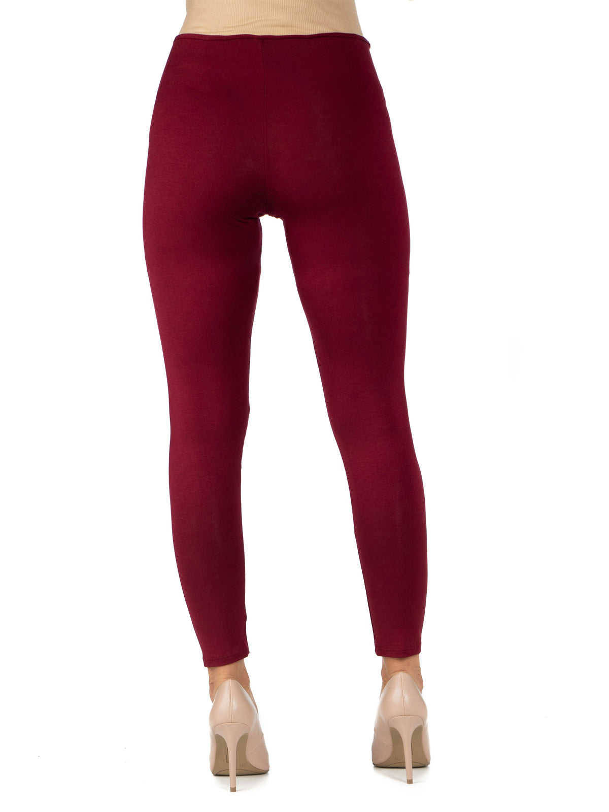 24seven Comfort Basic Maternity Fitted Ankle Length Elastic Waist Comfortable Stretch Leggings