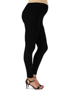 24seven Comfort Basic Maternity Fitted Ankle Length Elastic Waist Comfortable Stretch Leggings