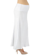 24seven Comfort Basic Maternity Elastic Waist Ankle Length A Line Maxi Skirt