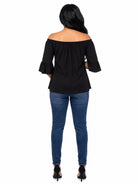 24seven Comfort Essential Maternity Elastic Neckline Bell Sleeve Loose Fit Tunic Top