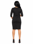 24seven Comfort Essential Maternity V neck Long Sleeve Knee Length Faux Wrap Dress