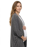 24seven Comfort Basic Maternity Soft Stretch Open Front Cardigan Jacket