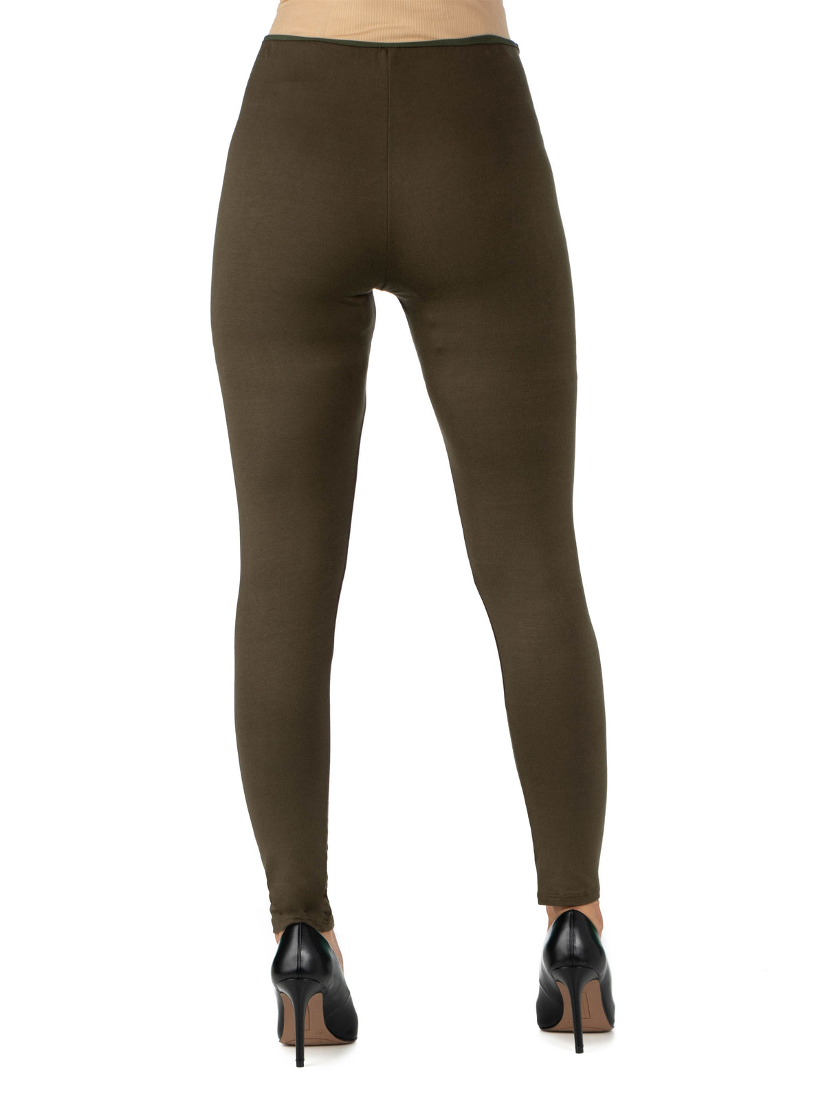 24seven Comfort Basic Maternity Fitted Ankle Length Elastic Waist Comfortable Stretch Leggings