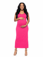 24seven Comfort Essential Maternity Scoop Neck Sleeveless Racerback Maxi Dress