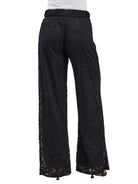 24seven Comfort Elevate Womens Lace  Elastic Waist Wide Leg Pants