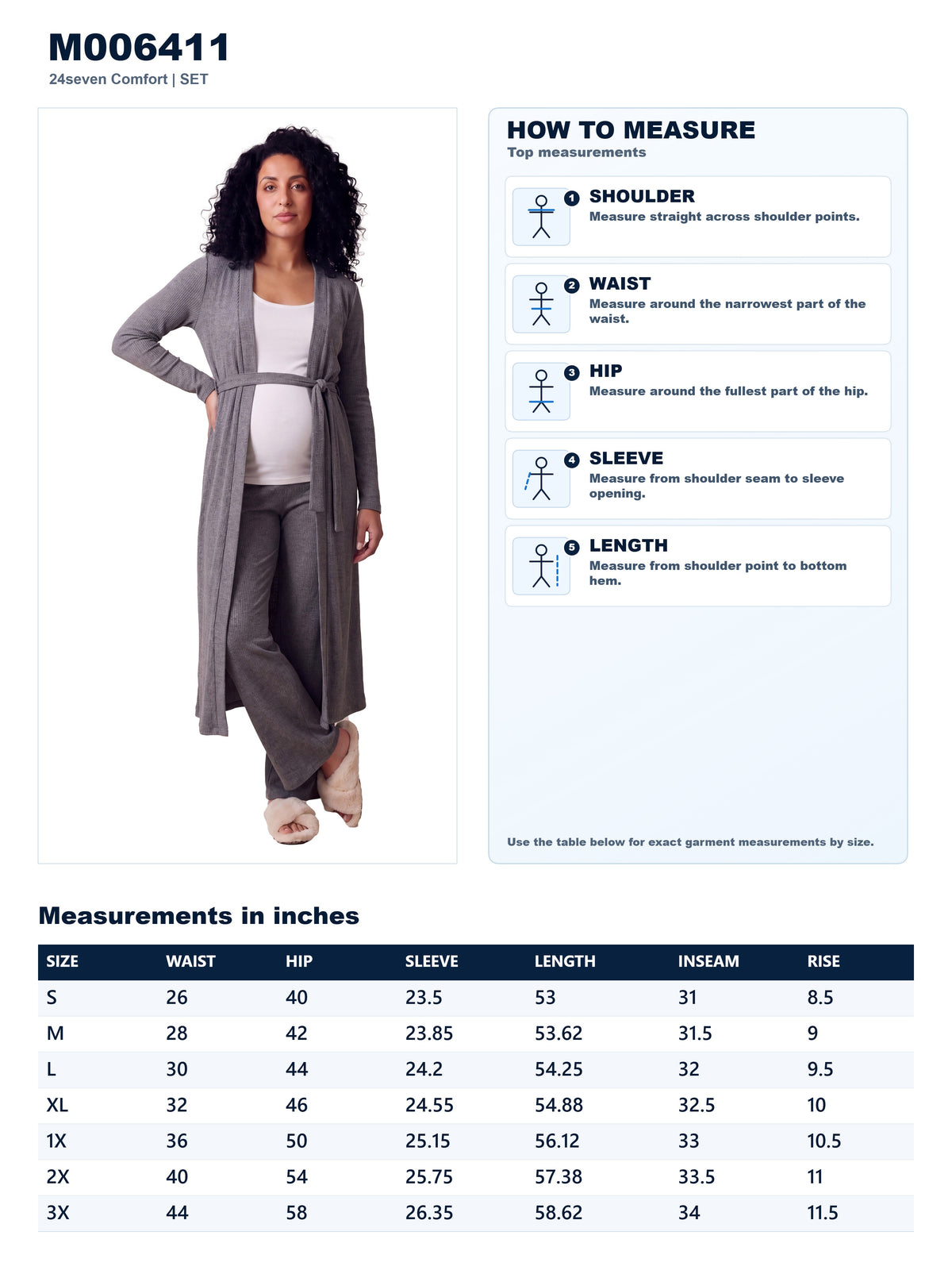 Garment measurements
