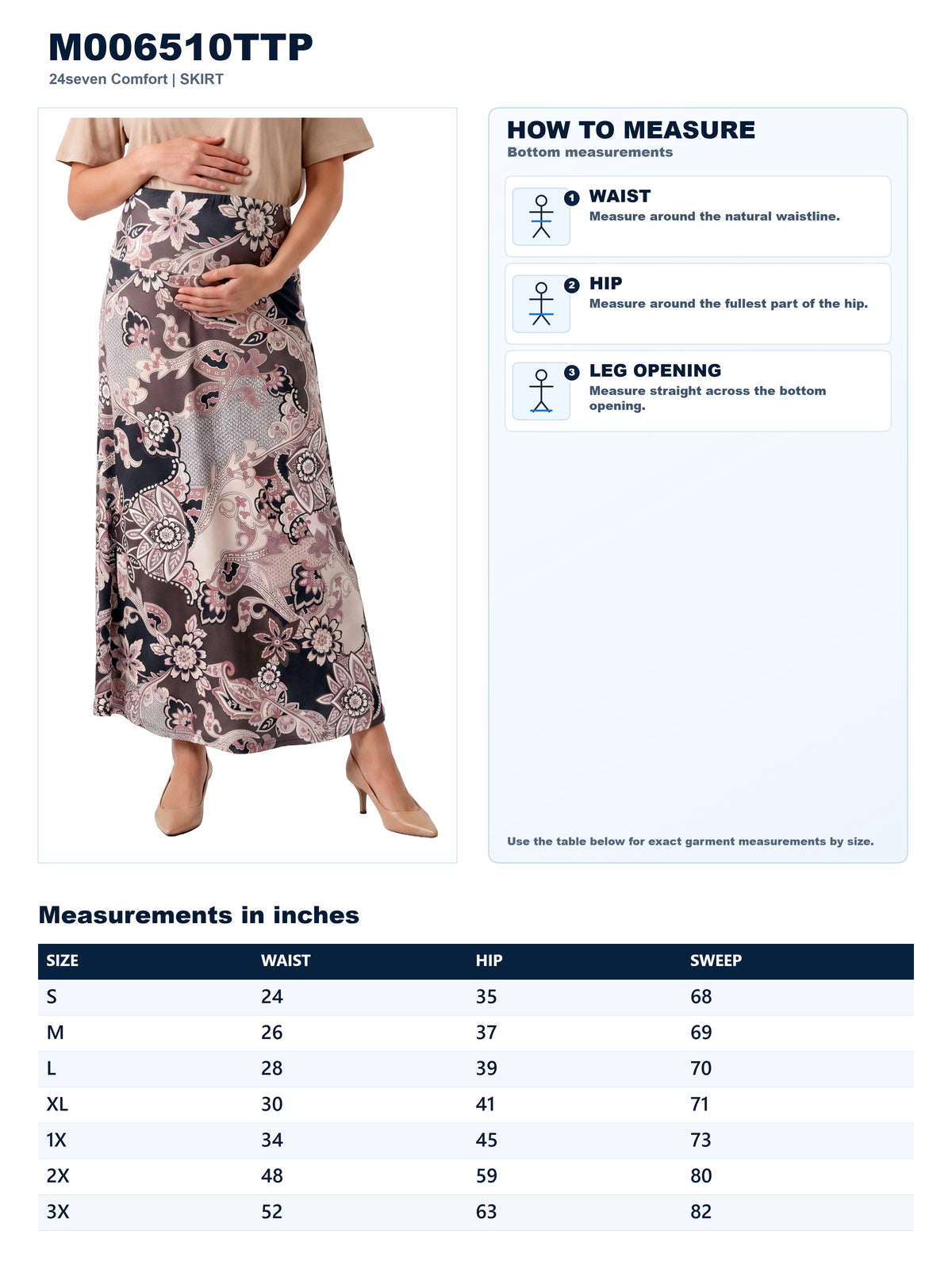 Garment measurements